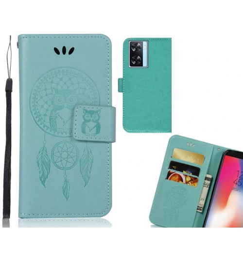 Oppo A57s Case Embossed wallet case owl