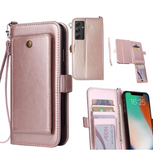 Samsung Galaxy A54 5g Case Retro Leather Wallet Case - Rose Gold