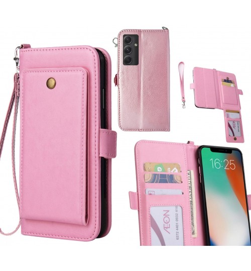 Samsung Galaxy A54 5g Case Retro Leather Wallet Case - Pink