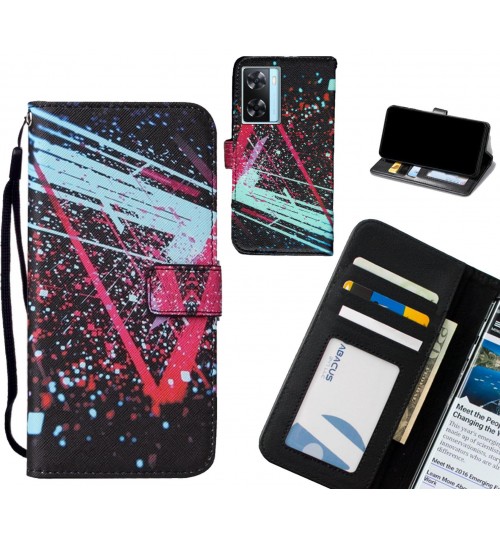 Oppo A57s case leather wallet case printed ID