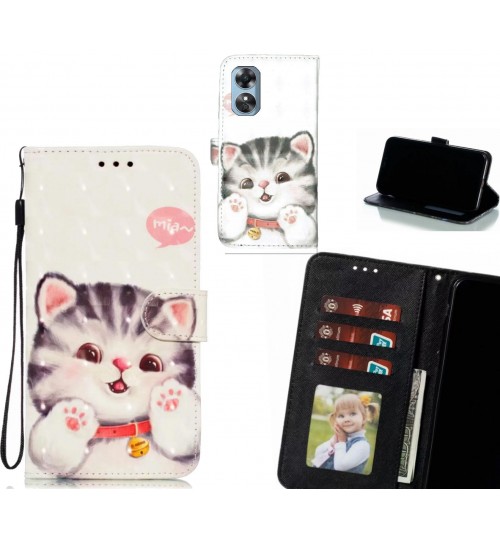 Oppo A17 Case Leather Wallet Case 3D Pattern Printed