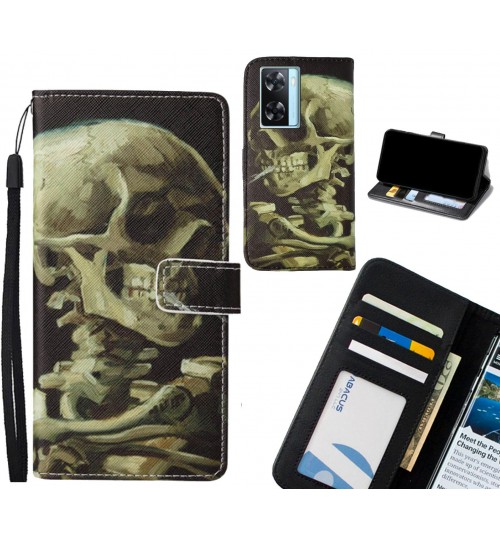 Oppo A57s case leather wallet case van gogh painting