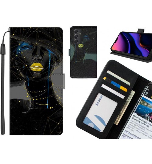Samsung Galaxy A54 5G case leather wallet case printed ID