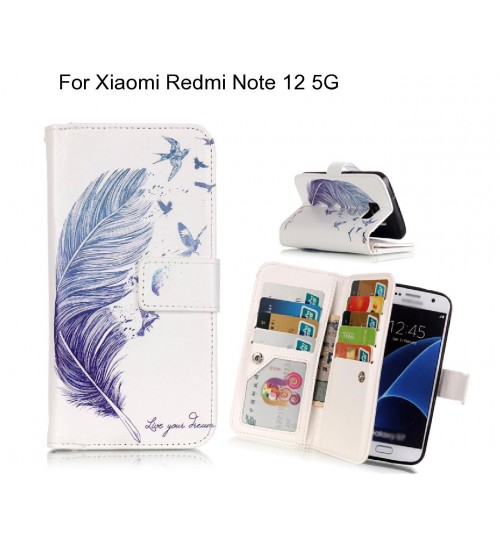 Xiaomi Redmi Note 12 5G case Multifunction wallet leather case