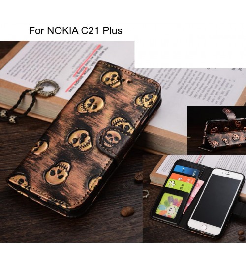 NOKIA C21 Plus  case Leather Wallet Case Cover