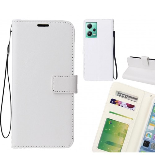 Xiaomi Redmi Note 12 5g Case Fine Leather Wallet Case - White