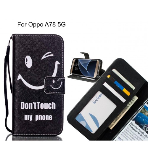 Oppo A78 5G case 3 card leather wallet case printed ID