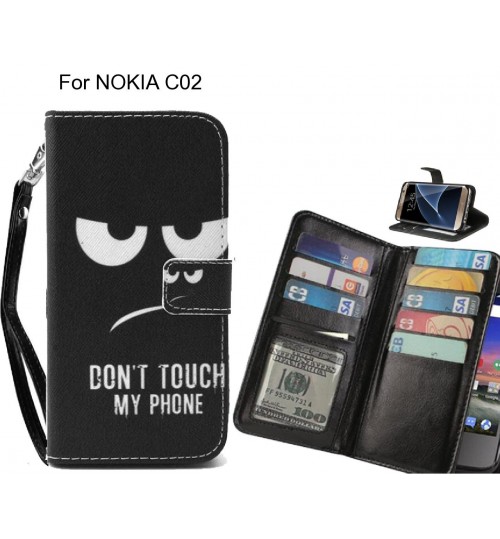 NOKIA C02 case Multifunction wallet leather case