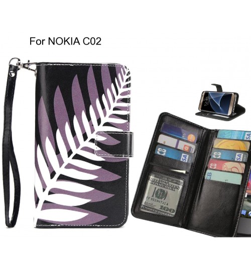 NOKIA C02 case Multifunction wallet leather case