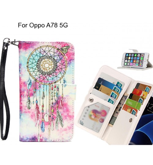 Oppo A78 5G case Multifunction wallet leather case