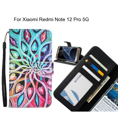 Xiaomi Redmi Note 12 Pro 5G case 3 card leather wallet case printed ID
