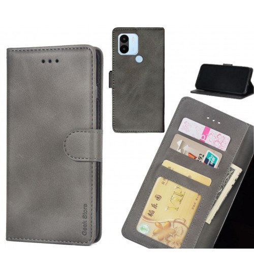 Xiaomi Redmi A2+ Case Executive Leather Wallet Case - Grey