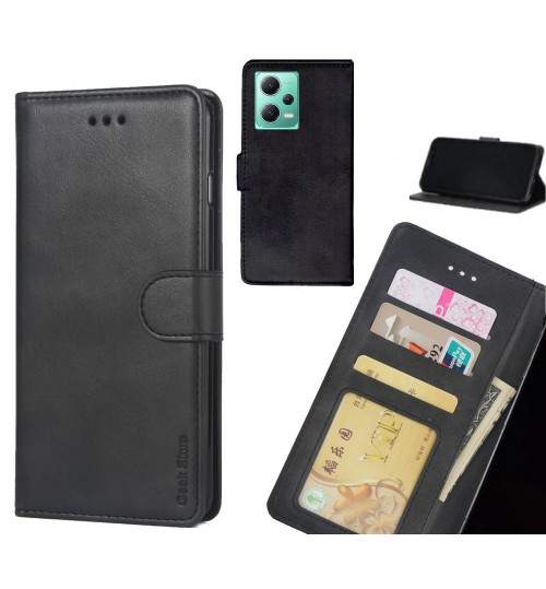 Xiaomi Redmi Note 12 5g Case Executive Leather Wallet Case - Black