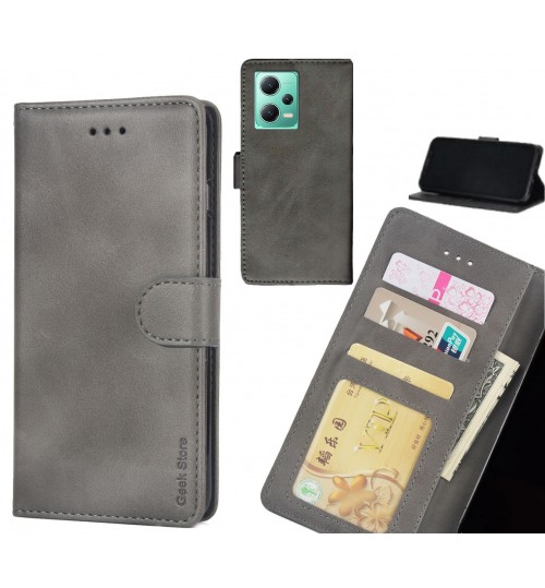 Xiaomi Redmi Note 12 5g Case Executive Leather Wallet Case - Grey