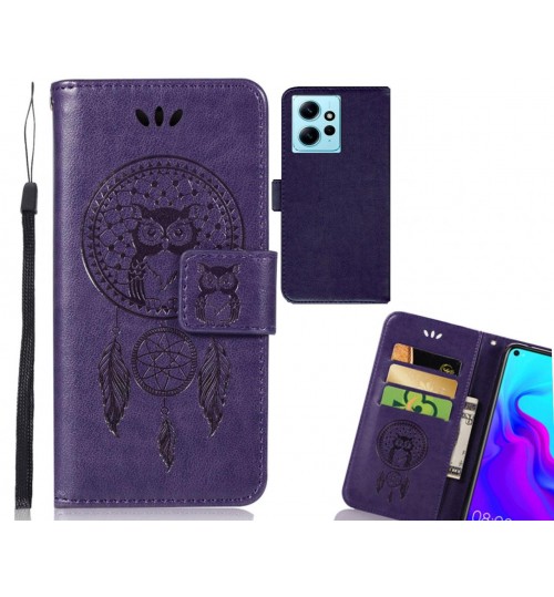 Xiaomi Redmi Note 12 4G Case Embossed wallet case owl