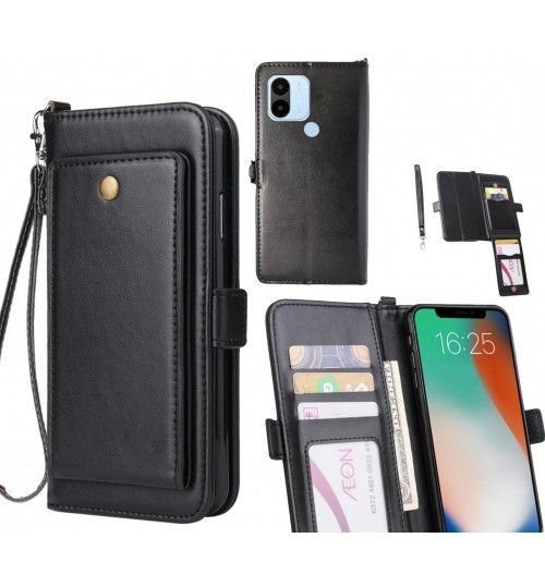 Xiaomi Redmi A2+ Case Retro Leather Wallet Case - Black