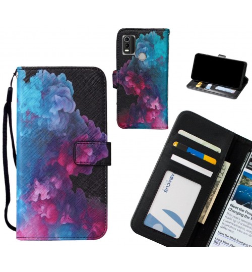 NOKIA C21 Plus case leather wallet case printed ID