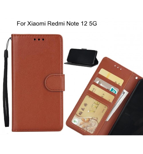 Xiaomi Redmi Note 12 5G  case Silk Texture Leather Wallet Case