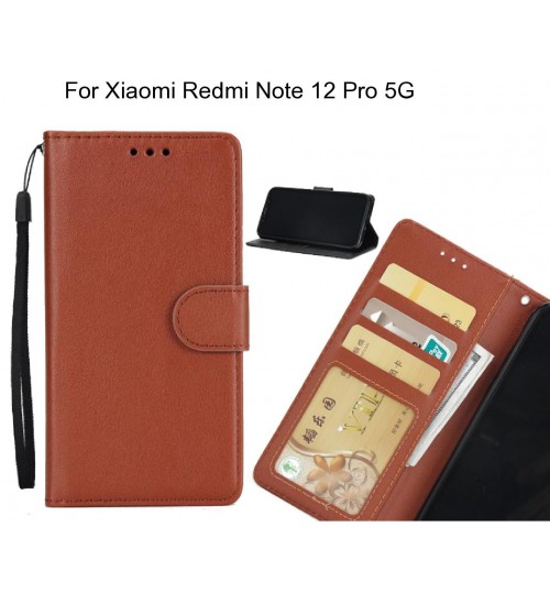 Xiaomi Redmi Note 12 Pro 5G  case Silk Texture Leather Wallet Case