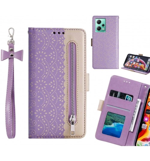 Xiaomi Redmi Note 12 5g Case Multifunctional Wallet Case - Purple