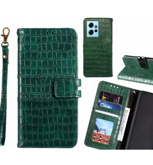 Xiaomi Redmi Note 12 4g Case Croco Wallet Leather Case - Green