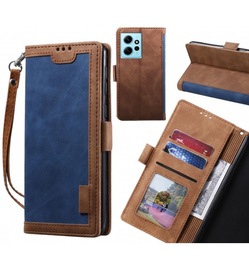 Xiaomi Redmi Note 12 4g Case Wallet Denim Leather Case Cover - Blue