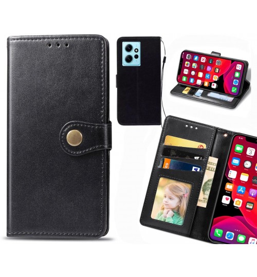 Xiaomi Redmi Note 12 4g Case Premium Leather Id Wallet Case - Black