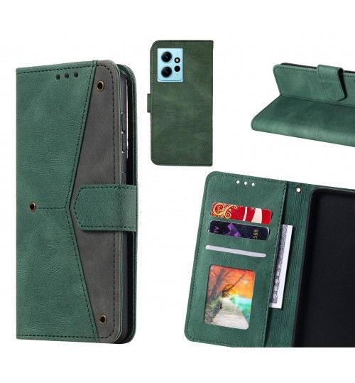 Xiaomi Redmi Note 12 4g Case Wallet Denim Leather Case Cover - Green