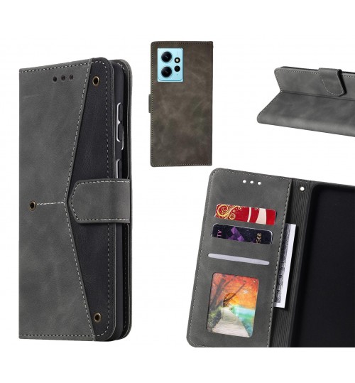 Xiaomi Redmi Note 12 4g Case Wallet Denim Leather Case Cover - Black