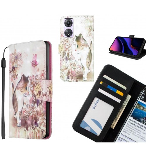 Oppo A78 5G Case Leather Wallet Case 3D Pattern Printed