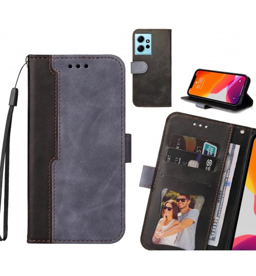 Xiaomi Redmi Note 12 4g Case Wallet Denim Leather Case Cover - Grey