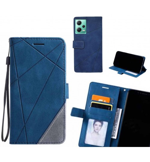 Xiaomi Redmi Note 12 5g Case Wallet Premium Denim Leather Cover - Blue