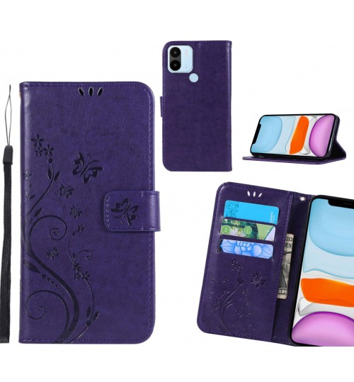 Xiaomi Redmi A2+ Case Embossed Butterfly Wallet Leather Cover - Purple