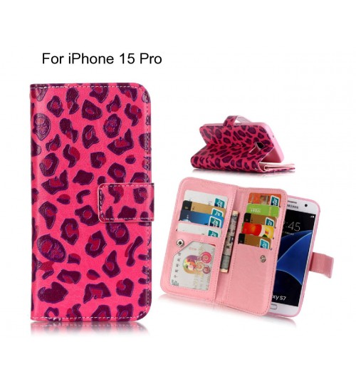 iPhone 15 Pro case Multifunction wallet leather case