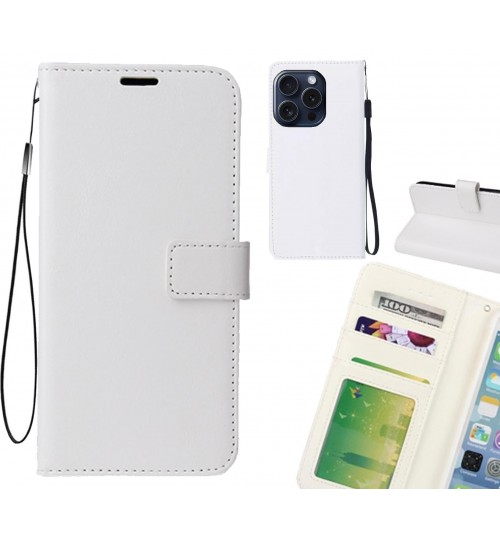 iPhone 15 Pro case Fine leather wallet case