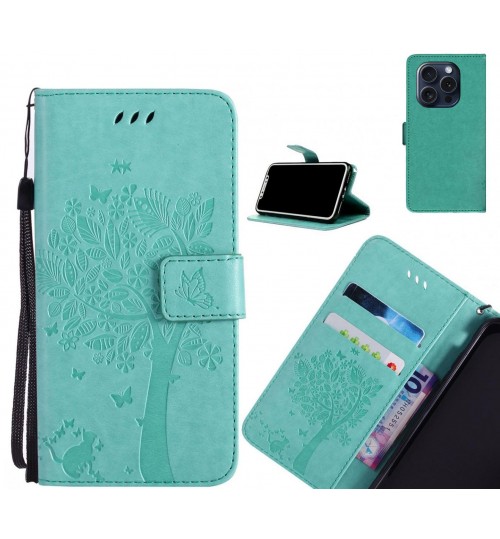 iPhone 15 Pro Max case leather wallet case embossed pattern