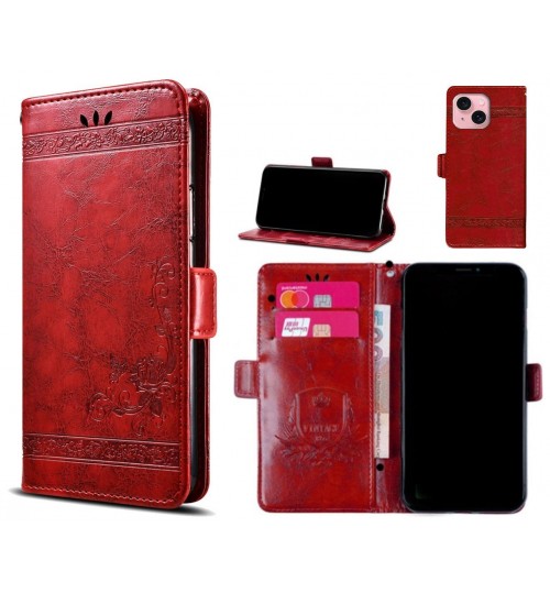 iPhone 15 Case retro leather wallet case