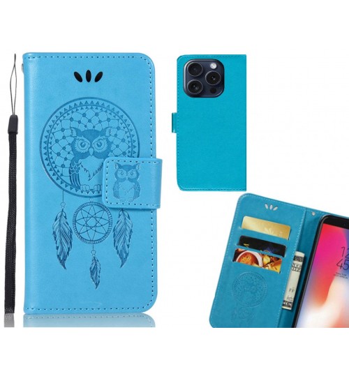 iPhone 15 Pro Case Embossed wallet case owl