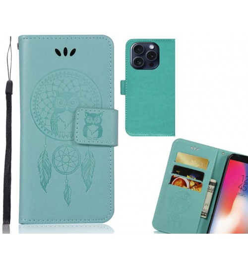 iPhone 15 Pro Case Embossed wallet case owl