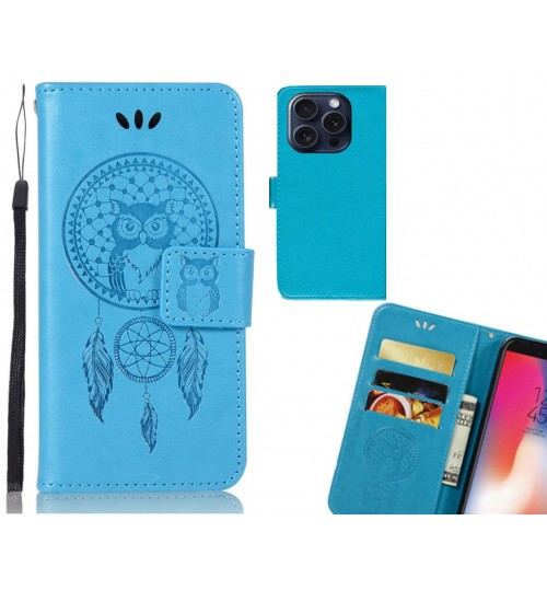 iPhone 15 Pro Max Case Embossed wallet case owl
