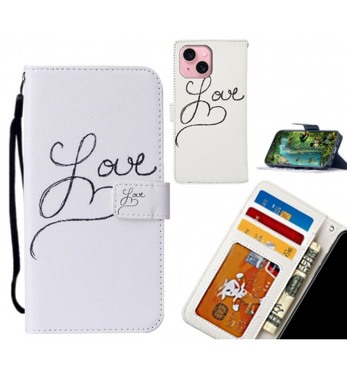 iPhone 15 case leather wallet case printed ID