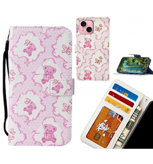 iPhone 15 case leather wallet case printed ID