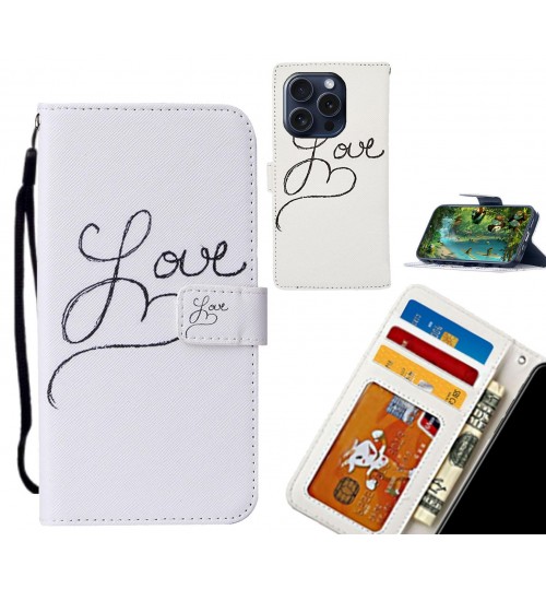 iPhone 15 Pro case leather wallet case printed ID