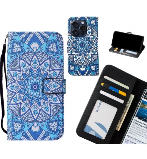 iPhone 15 Pro Max case leather wallet case printed ID