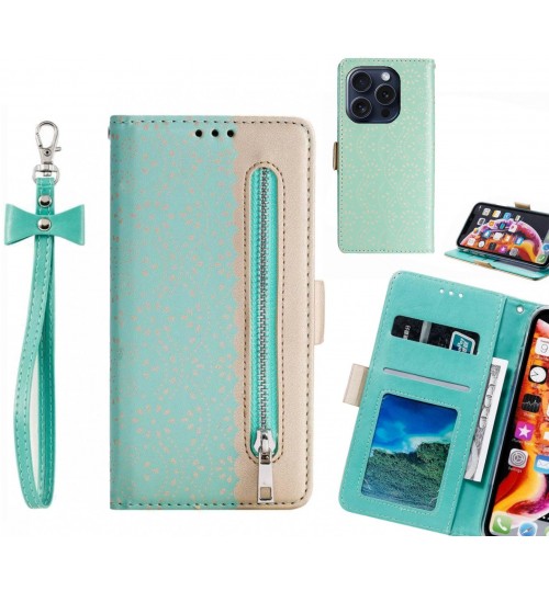 Iphone 15 Pro Case Multifunctional Wallet Case - Green