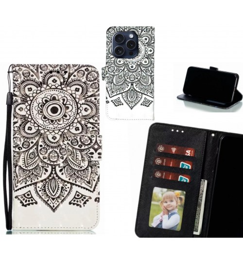 iPhone 15 Pro Max Case Leather Wallet Case 3D Pattern Printed