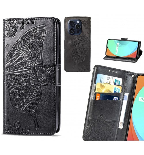 iPhone 15 Pro Max case Embossed Butterfly Wallet Leather Case