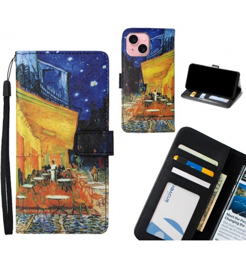 iPhone 15 Plus case leather wallet case van gogh painting