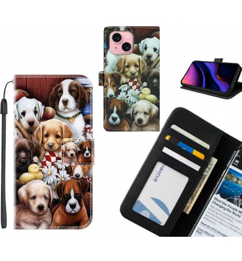iPhone 15 case leather wallet case printed ID