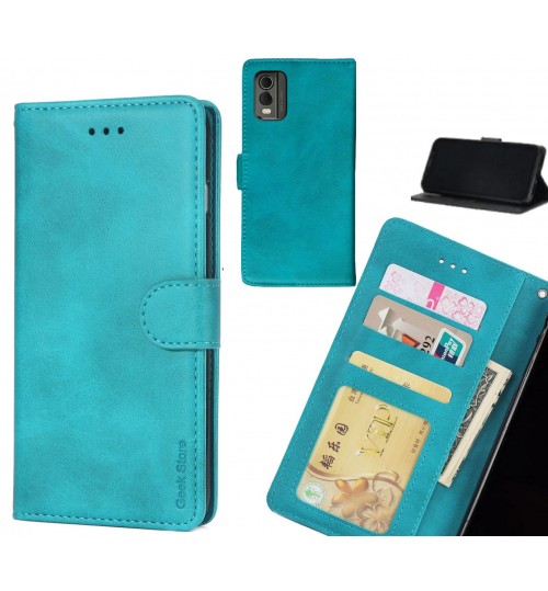 Nokia C32 case executive leather wallet case